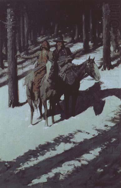 Frederic Remington Indian Scouts in the Moonlight (mk43)